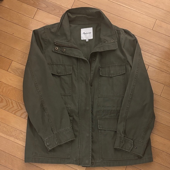 Madewell Utility Jacket in Army Green - Picture 1 of 4